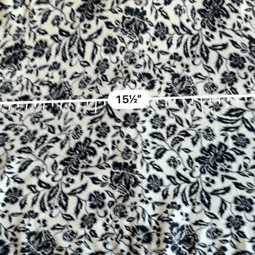 Ann Taylor Petite Floral Cardigan Sweater Navy Blue 100% Cotton XSP Crew Neck - Picture 5 of 8
